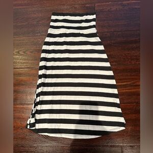 LORI & JANE Girls Size Small Black & White Striped Empire Top Dress